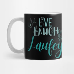 Live Laugh Laufey Light Blue Mug